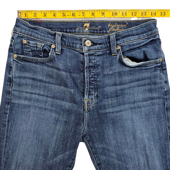 7 For All Mankind Jeans Womens Size 28 Josefina High Waist Button Fly Distressed - Picture 14 of 16